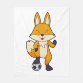Fox Soccer player Soccer Fleece Deken (Voorkant)