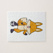 Fox Soccer player Soccer Legpuzzel (Horizontaal)