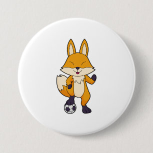 Fox Soccer player Soccer Ronde Button 7,6 Cm