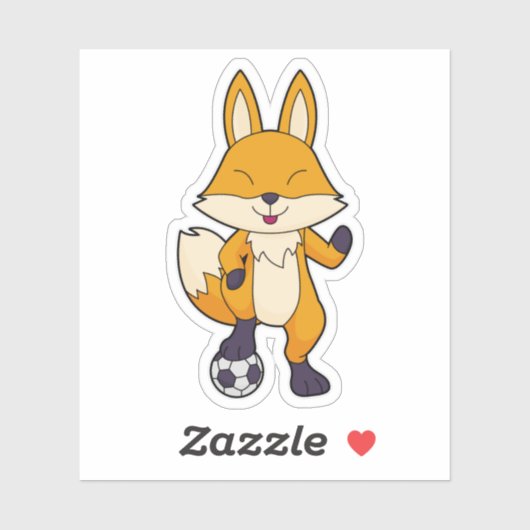 Fox Soccer player Soccer Sticker (Vel)