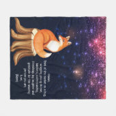 Fox Space Galaxy Custom Letter Blanket for Kids Fleece Deken (Voorkant (Horizontaal))
