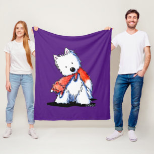 Fox Speelgoed Westie Terrier Fleece Deken