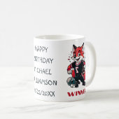 Fox speelt Amerikaans Football | Birthday Koffiemok (Voorkant rechts)