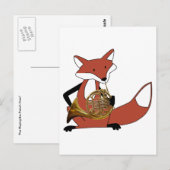 Fox speelt de Franse hoorn Briefkaart (Voorkant / Achterkant)