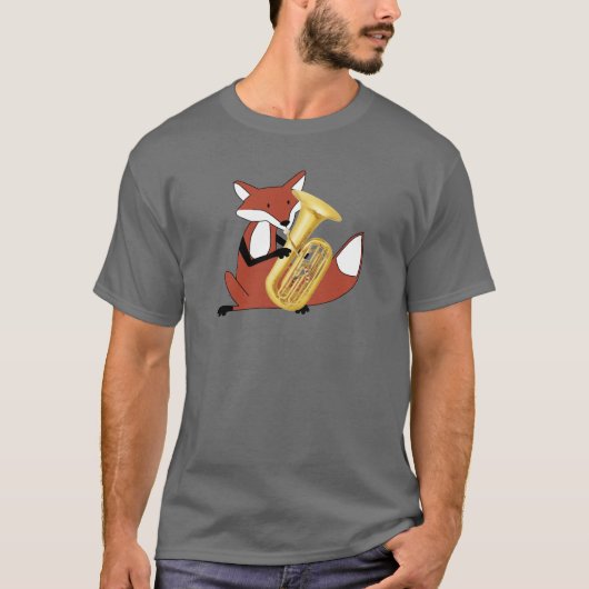 Fox speelt de Tuba af T-shirt (Voorkant)