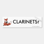 Fox Speelt het Clarinet Bumpersticker (Voorkant)