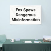 Fox Spews misinformatie Jeff Hankamer Artjunkhaus Spandoek (Beurs)