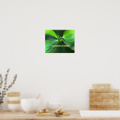 Fox Spotlight Groen Blad Patroon Landelijk Poster (Keuken)