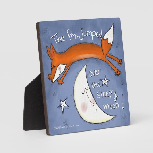 Fox springt over de maan fotoplaat (Voorkant)