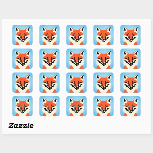Fox Square Sticker (Vel)