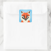 Fox Square Sticker (Tas)