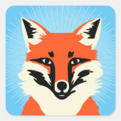 Fox Square Sticker (Voorkant)