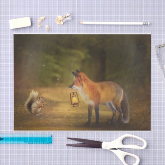 Fox Squirrel Autumn Forest Tissuepapier (Craft)