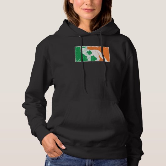 Fox St Patrick's Day Irish Flag C Distressed Hoodie (Voorkant)