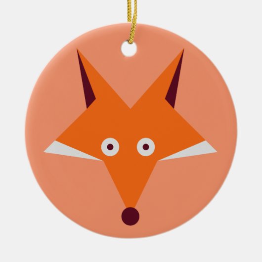 Fox Star Keramisch Ornament (Voorkant)