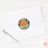 Fox stempels ronde sticker (Envelop)