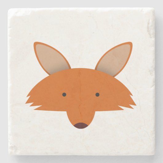 Fox Stenen Onderzetter (Voorkant)