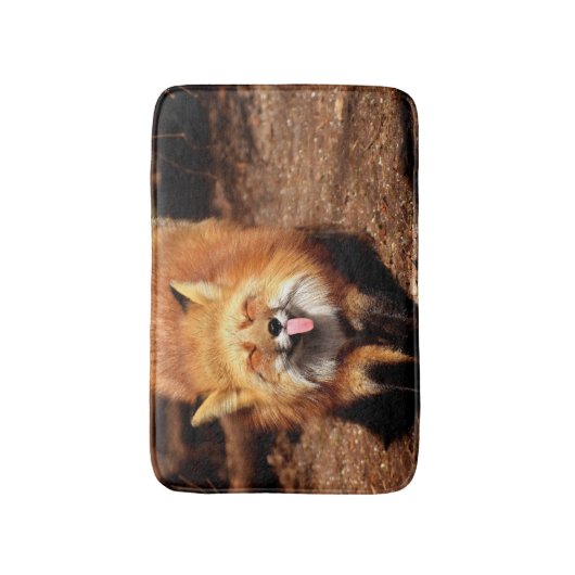 Fox Sticking Het is Tongue Badmat (Voorkant Verticaal)