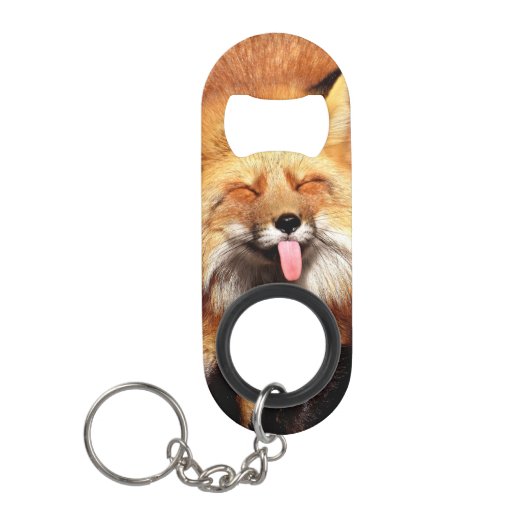 Fox Sticking Het is Tongue Mini Flessenopener (Voorkant)
