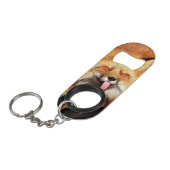 Fox Sticking Het is Tongue Mini Flessenopener (Voorkant Gekanteld)