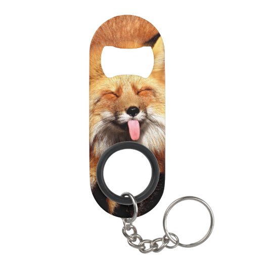 Fox Sticking Het is Tongue Mini Flessenopener (Achterkant)