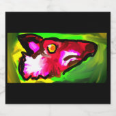 Fox-stijl mok houten doos drankenpitcher sl bier etiket (Enkel label)