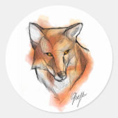 Fox Stiker Ronde Sticker (Voorkant)