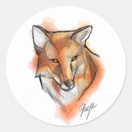 Fox Stiker Ronde Sticker