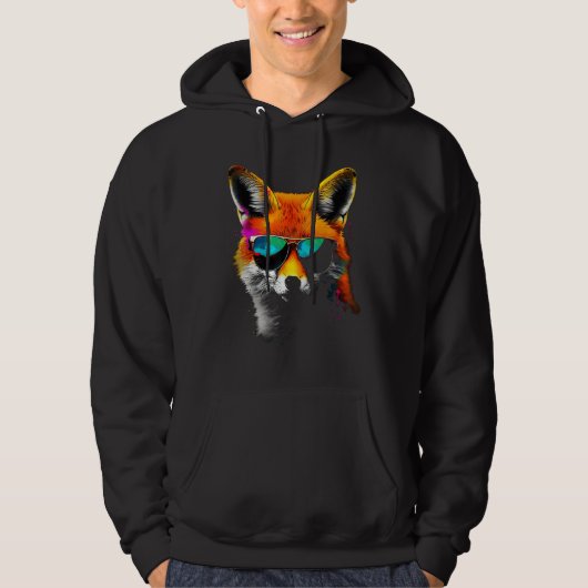 Fox Sunglasses Animal Fox 1 Hoodie (Voorkant)