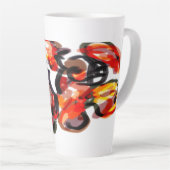 Fox sunset autumn  latte mok (Rechterhoek)