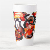 Fox sunset autumn  latte mok (Voorkant)