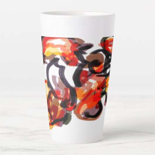 Fox sunset autumn  latte mok (Voorkant)