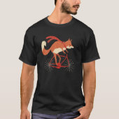 Fox T Shirt Fox op een fiets T Shirt (Voorkant)