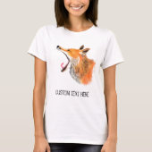 Fox T-shirt met aangepaste tekst (Voorkant)