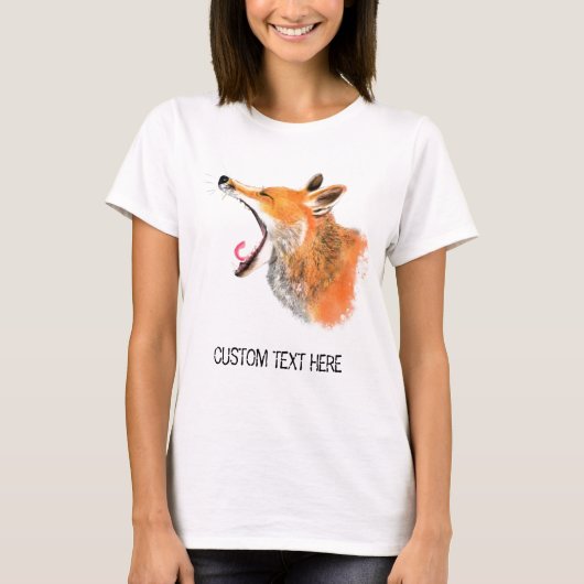 Fox T-shirt met aangepaste tekst (Voorkant)