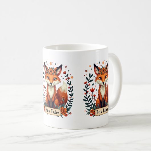 Fox Tales Boho Woodland Animal Koffiemok (Voorkant rechts)