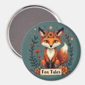 Fox Tales Boho Woodland Animal Magneet (Voorkant / Achterkant)