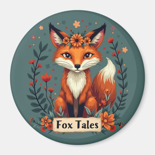 Fox Tales Boho Woodland Animal Magneet (Voorkant)
