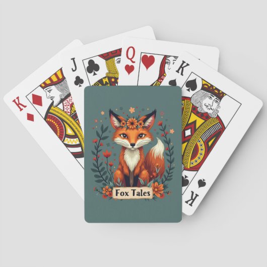 Fox Tales Boho Woodland Animal Pokerkaarten (Achterkant)