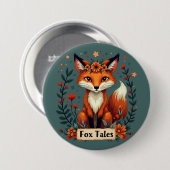 Fox Tales Boho Woodland Animal Ronde Button 7,6 Cm (Voorkant /achterkant)