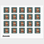 Fox Tales Boho Woodland Animal Vierkante Sticker (Vel)
