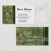 Fox Taxidermy Visitekaartjes ~ Groen (Voorkant / Achterkant)