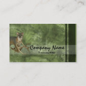 Fox Taxidermy Visitekaartjes ~ Groen (Achterkant)