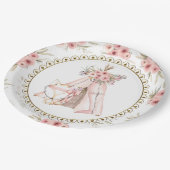 Fox TeePee Tribal Baby shower Papieren Borden Papieren Bordje (Gekanteld)