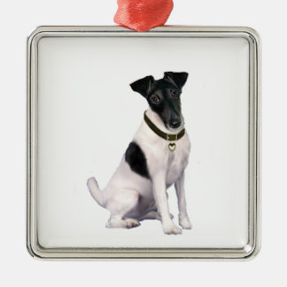 Fox Terrier (A) - Smooth - zwart-wit Metalen Ornament
