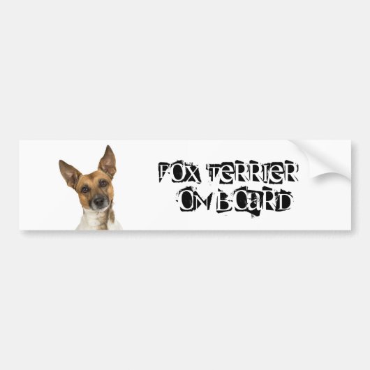 Fox Terrier aan boord Bumpersticker (Voorkant)