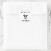 Fox Terrier and Fox Terrier Love Logo, Vierkante Sticker (Tas)