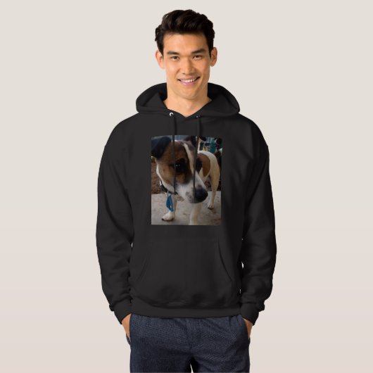 Fox Terrier, Attraction Mannen Black Hoodie (Voorkant volledig)