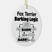 Fox Terrier Barking Logic Keramisch Ornament (Rechts)