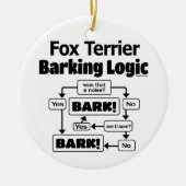 Fox Terrier Barking Logic Keramisch Ornament (Voorkant)